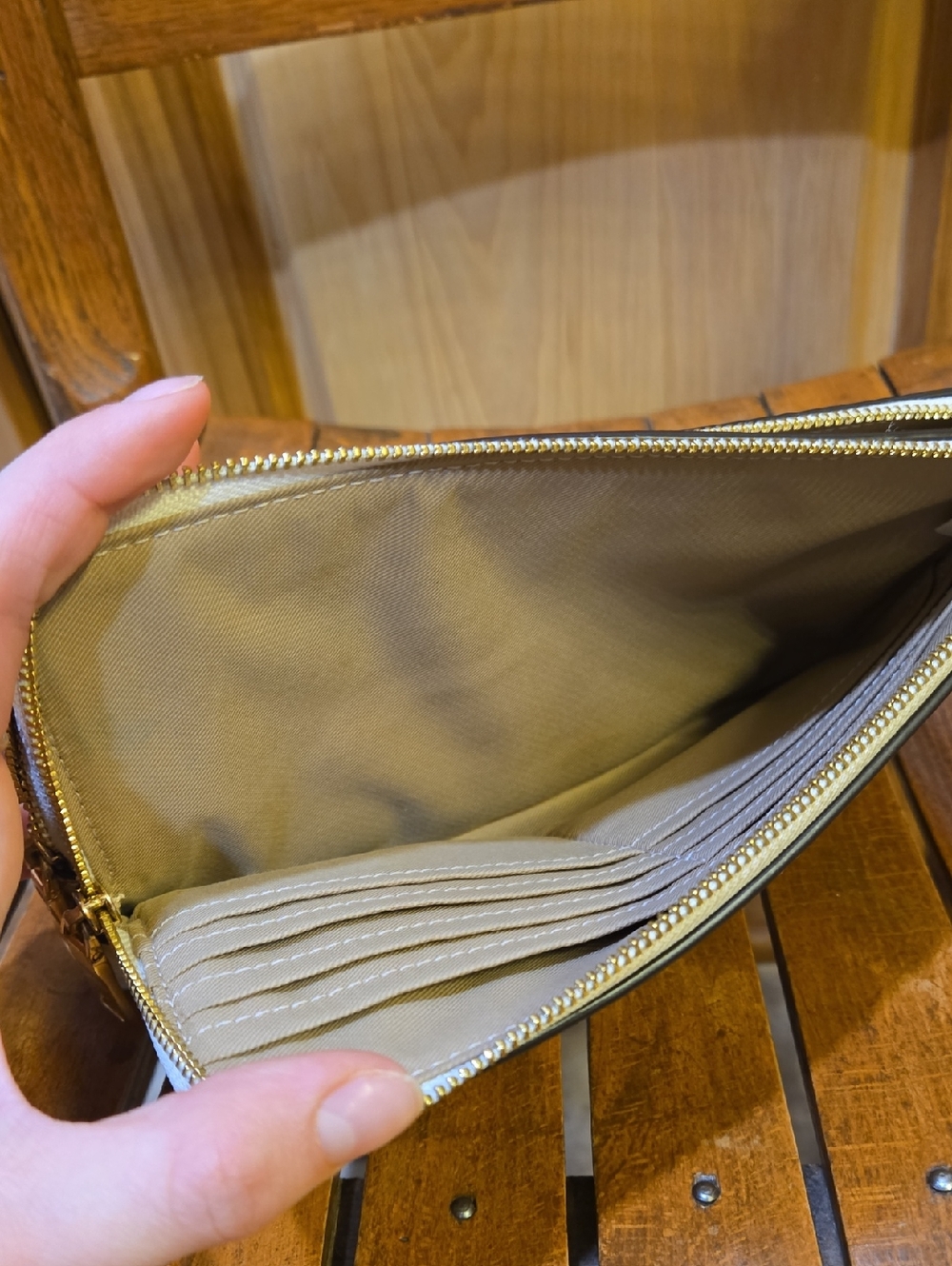Coach Floral Double Zip Wristlet - Picture 7 of 7